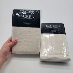 Lauren Ralph Lauren Callen European Pillow Shams in Cream Set of Two